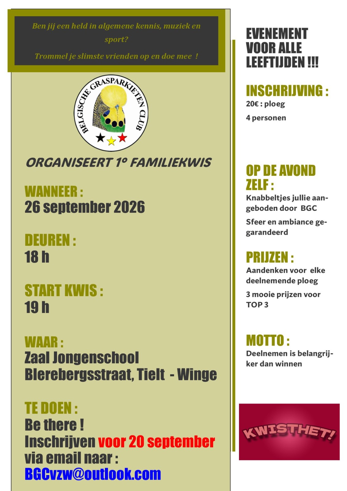 1e Familiekwis